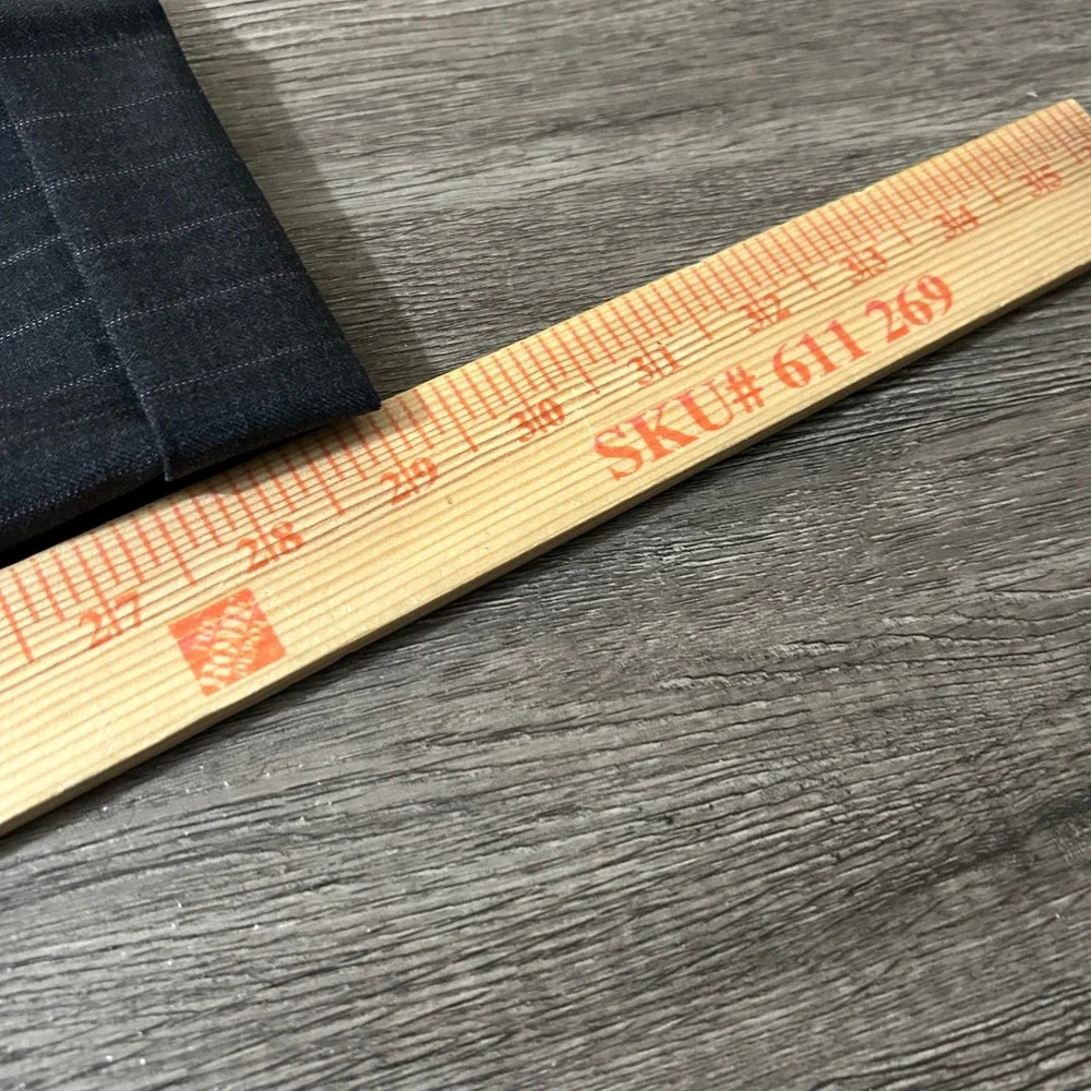 Lauren‎ Ralph Lauren Suit 44S Pants 38X29 Charcoal Grey Pinstripe Wool 2-Piece